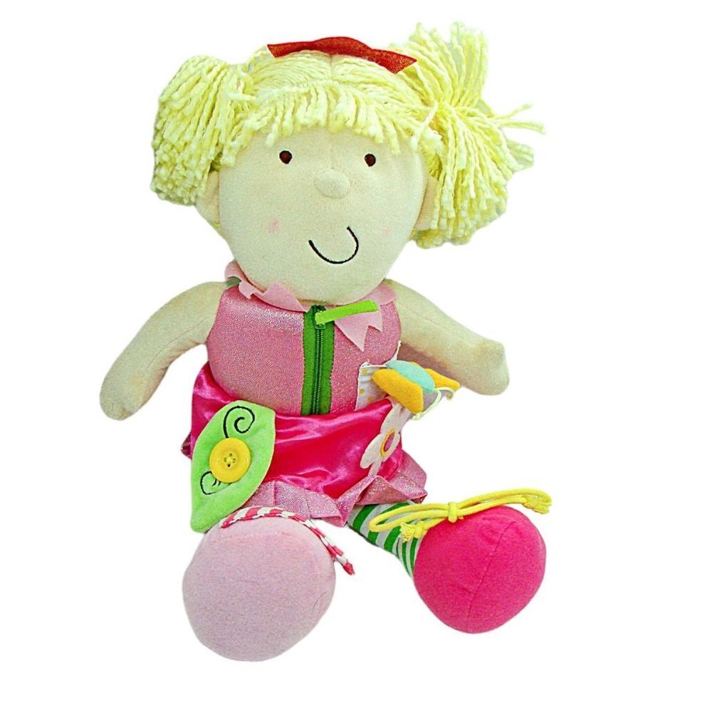 The Manhattan Toy Company Pink Stuffed Dress Up Princess Doll Plush Dressed 15"